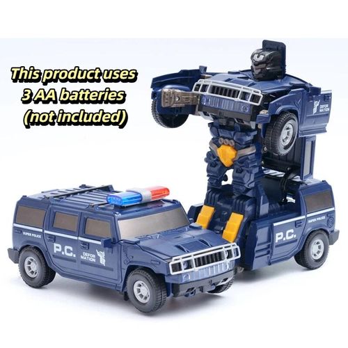 2-in-1 Transforming Police Robot Car