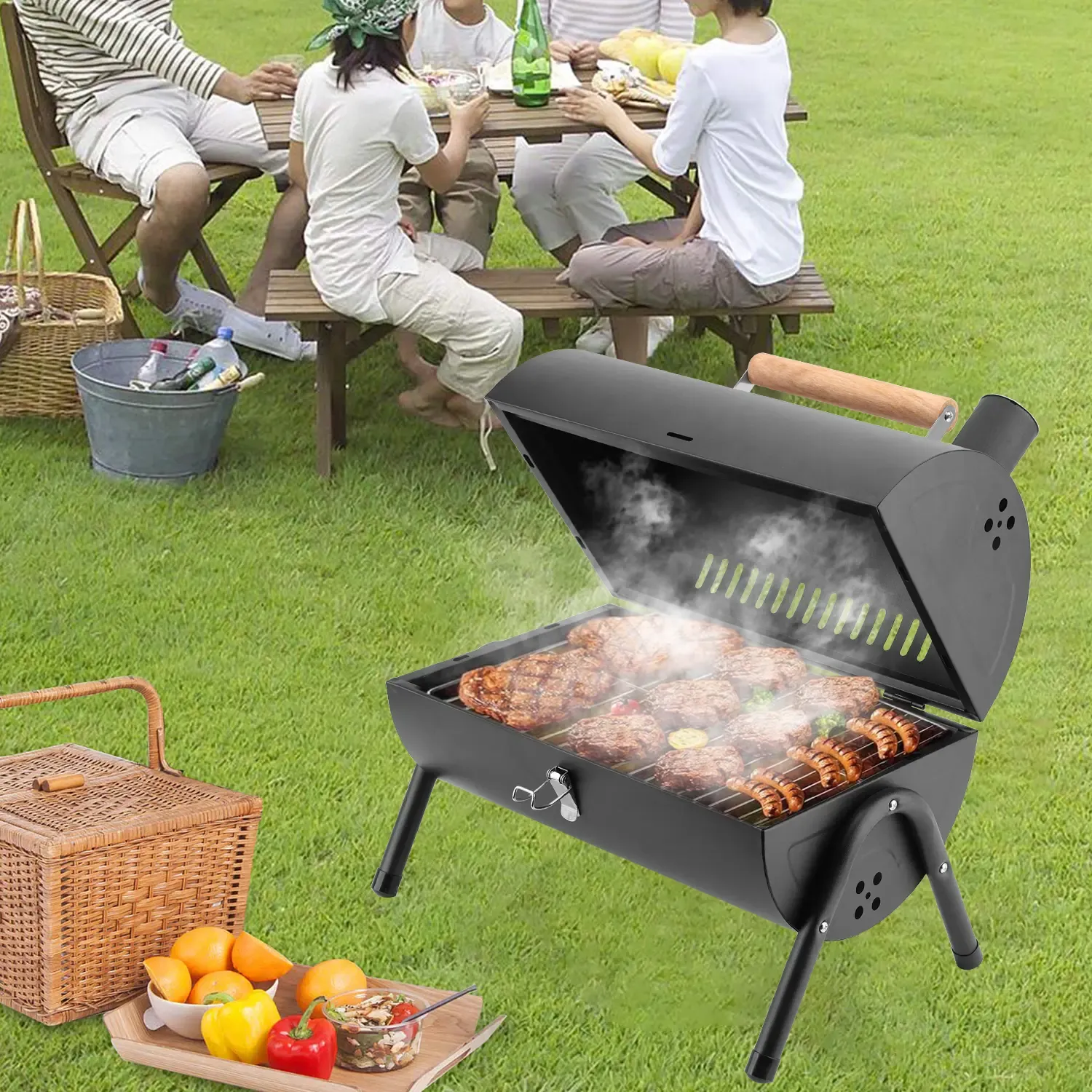 Portable Charcoal BBQ Grill in Ghana | Double-Sided Outdoor Grill