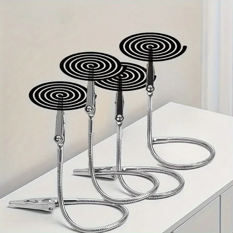 Stainless Steel Mosquito Coil Holder Clip🔈Double Head Adjustable Mosquito Repellent Stand for Indoor & Outdoor Use