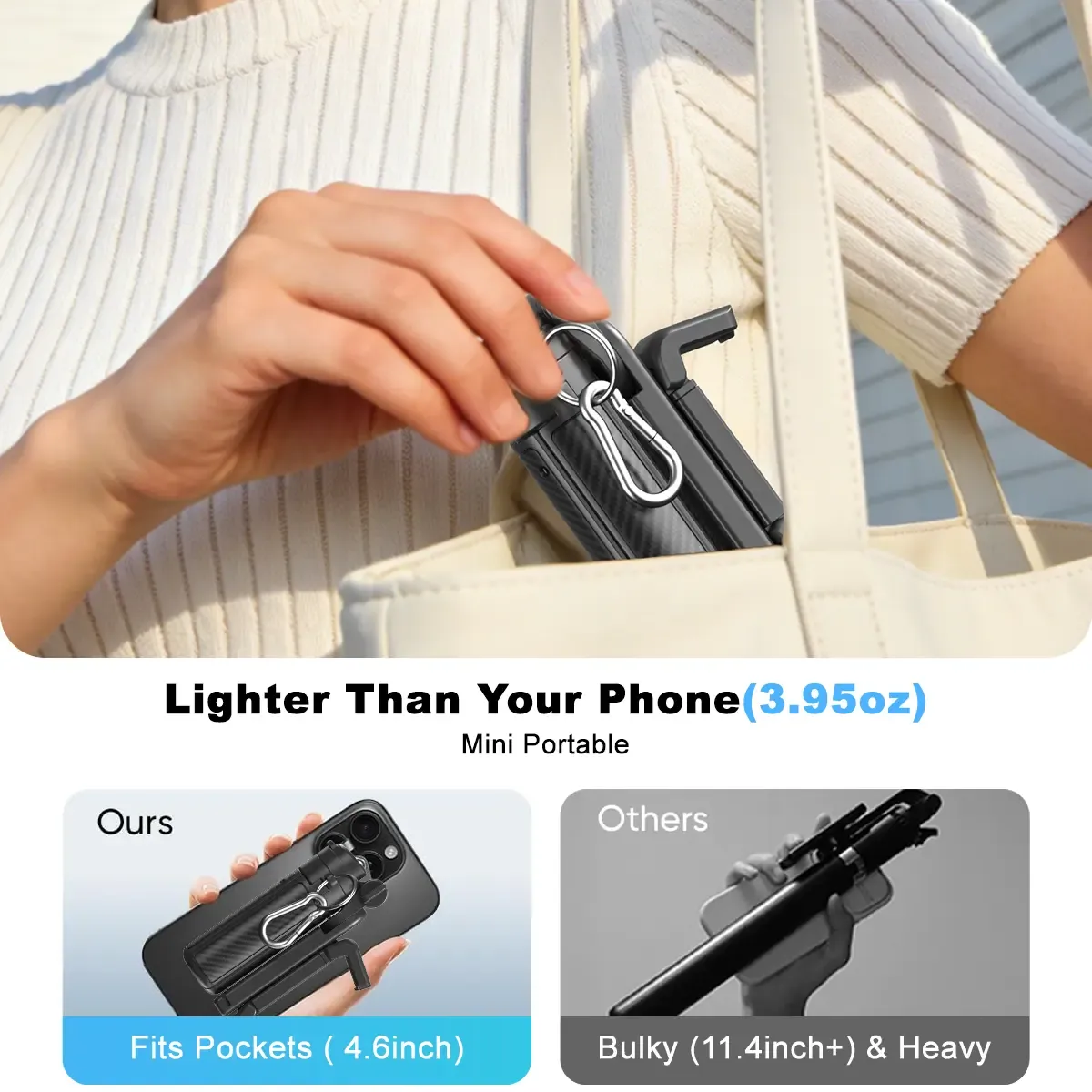 Pro Mini Bluetooth Quadripod with LED Light