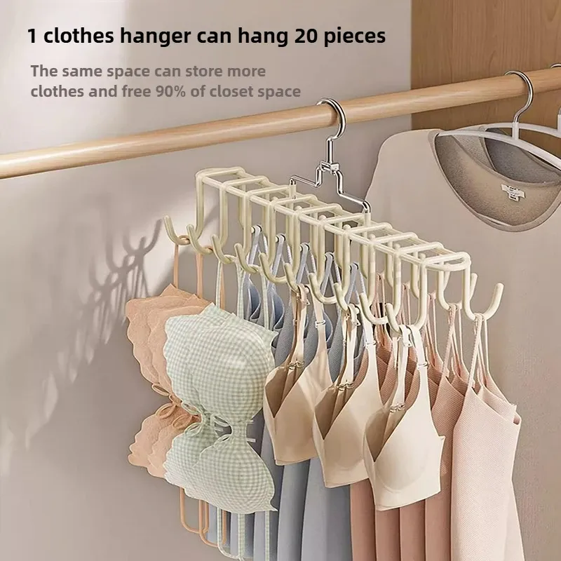 20-Hook Rotating Closet Organizer Hanger👗Space Saving Bra & Accessory Rack