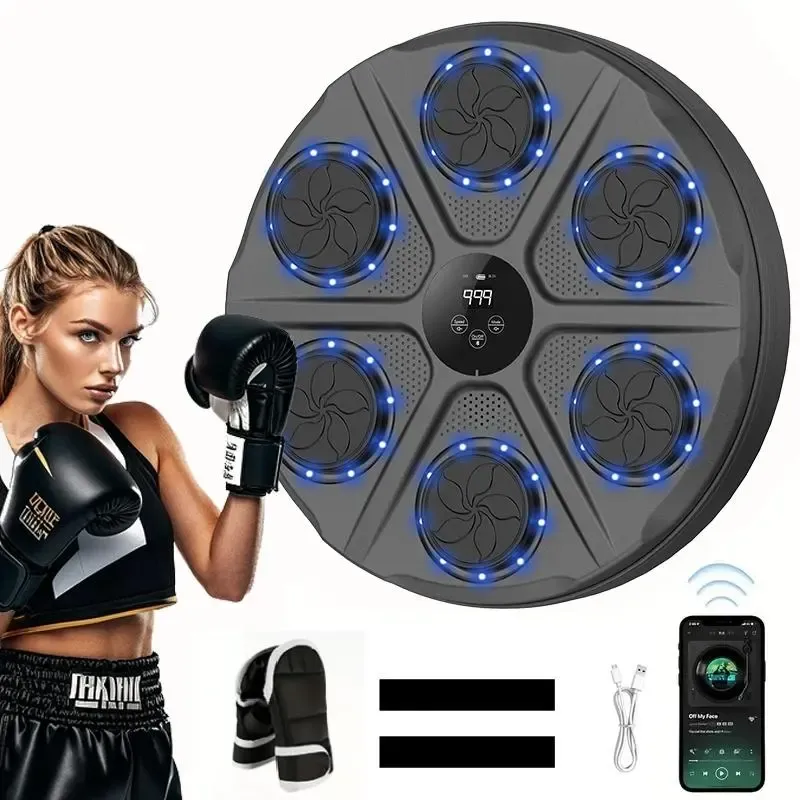 6-Target Smart Music Boxing Machine (Pro Gloves Included!)😏