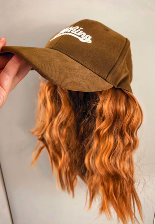 Last Day OFF🔥🚀2-in-1 Baseball Cap Wig for Women - 8 Inch Short Wavy Brown Bob Synthetic Hair Extension - Adjustable & Natural Looking Hat Wig Ghana | In stock