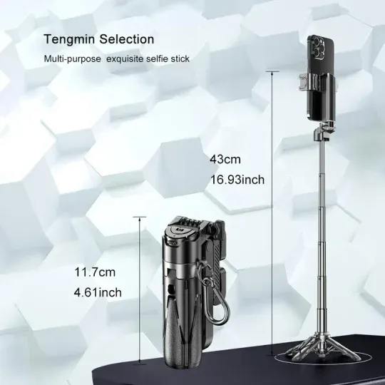 Pro Mini Bluetooth Quadripod with LED Light