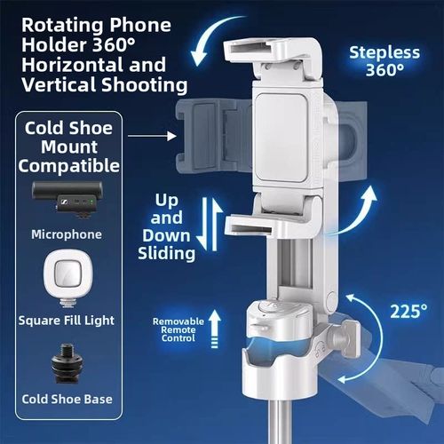 Pro Mini Bluetooth Quadripod with LED Light