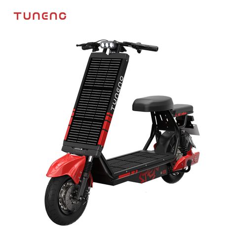 Solar Charging Electric Scooter ☀️Dual Power Commuter E-Bike 40km Range