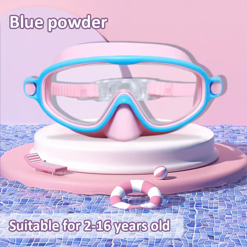 🏊‍♀️HD children's large frame waterproof and anti-fog swimming goggles