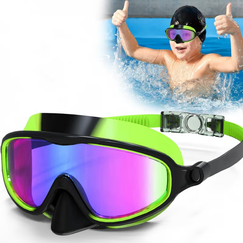🏊‍♀️HD children's large frame waterproof and anti-fog swimming goggles