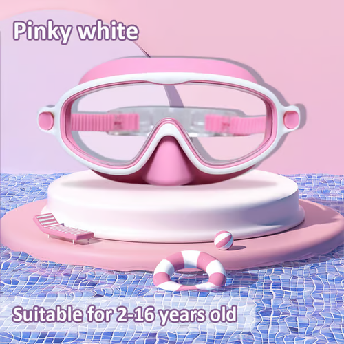 🏊‍♀️HD children's large frame waterproof and anti-fog swimming goggles