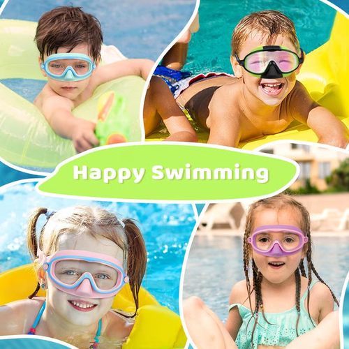 🏊‍♀️HD children's large frame waterproof and anti-fog swimming goggles