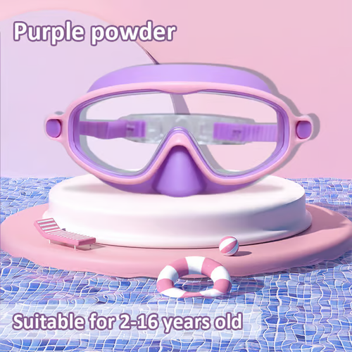 🏊‍♀️HD children's large frame waterproof and anti-fog swimming goggles