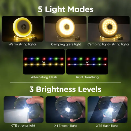 SUMMER HOT SALE🔥10 meters Outdoor Lighting Camping Lantern Roll Atmosphere Light