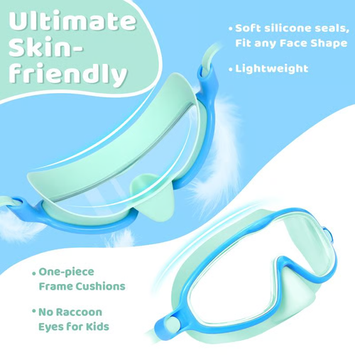 🏊‍♀️HD children's large frame waterproof and anti-fog swimming goggles