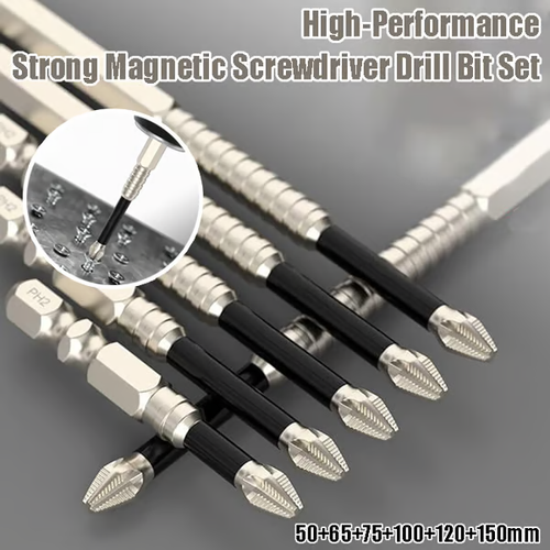 High-Magnetic Screwdriver Drill Bit Set