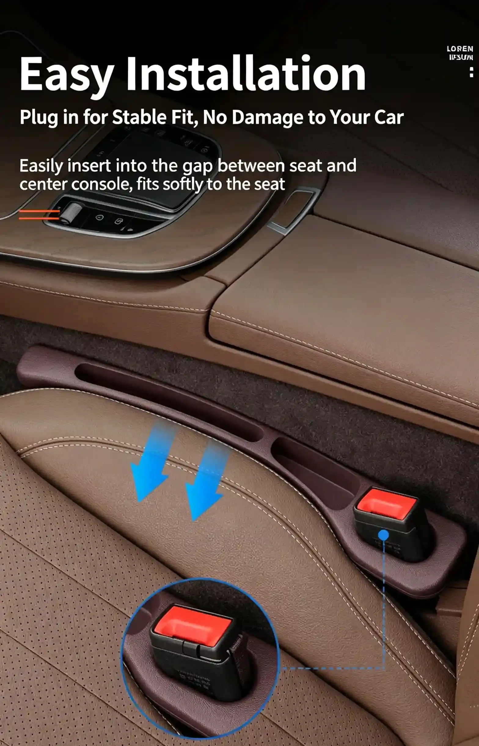Car Seat Gap Filler Strips