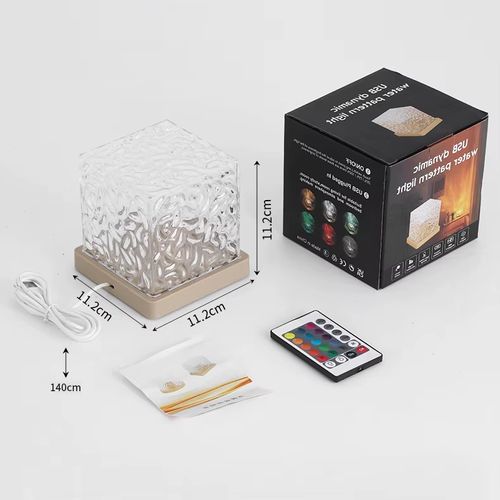 USB Ocean Wave Dynamic Water Ripple Pattern Multicolor Bedroom Decoration Northern Night Lights Projector Aurora Borealis Lam