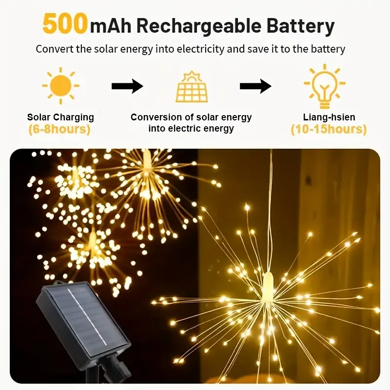 Solar Fireworks Light