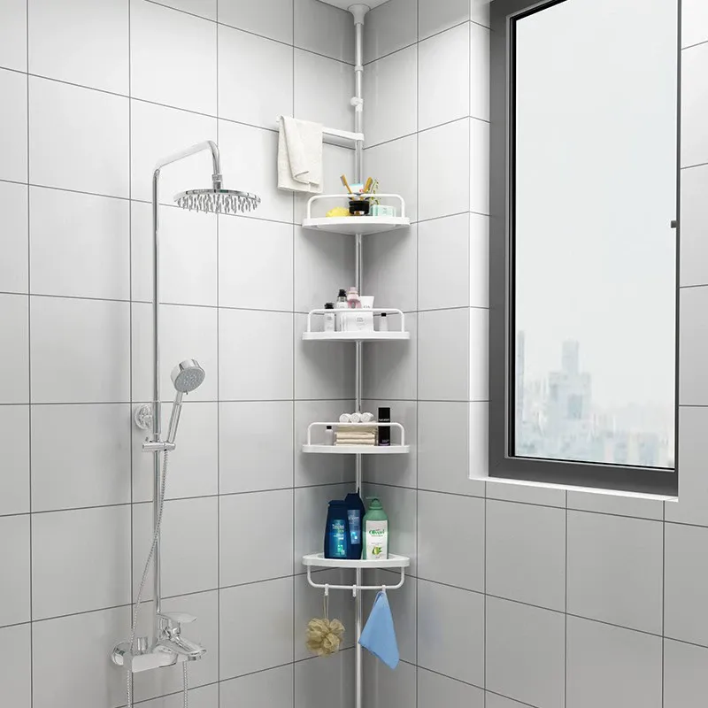 Rectangular Tripod     Bathroom Storage Shelf - No Drilling Required