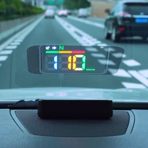 Universal H4 HD Speed Display Car Windshield HUD GPS Compass LCD Speedometer Dashboard with High-Speed Display