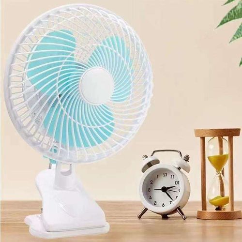 High Quality Portable Plastic Housing Shake Head Three-Leaf Folding Table Clip Fan