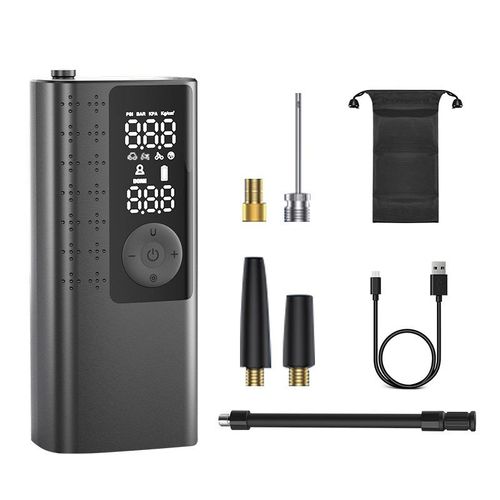 Portable Smart Digital Display Tire Inflator Mini Electric Vehicle Motorcycle Pump with Fast Wireless Charging