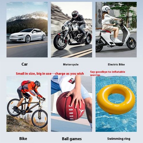 Portable Smart Digital Display Tire Inflator Mini Electric Vehicle Motorcycle Pump with Fast Wireless Charging