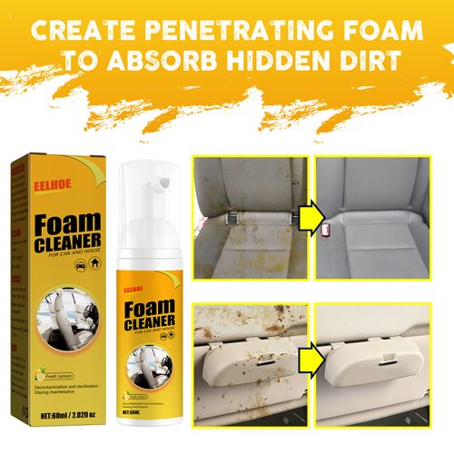 EELHOE Car Steering Wheel Foam Cleaner Leather Seat Cleaning Multi-Functional Interior Cleaner
