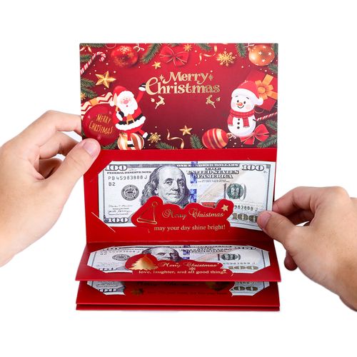 Christmas Decorations Surprise Envelope Foldable Wallet Christmas Gift