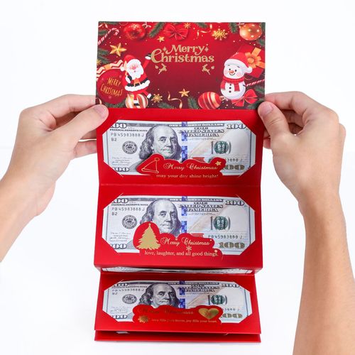 Christmas Decorations Surprise Envelope Foldable Wallet Christmas Gift