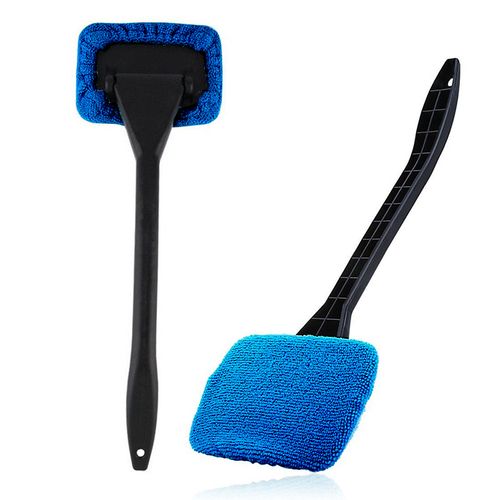 1 Car Windshield Cleaning Brush with 3 Reusable Pads - Universal Automotive Glass Cleaning Tool for Interior, Exterior, Home Glass, and Dirty Car Cleaning