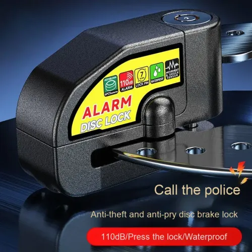 Aluminum alloy waterproof anti-theft security electric bicycle scooter motor brake motorcycle alarm disc locks