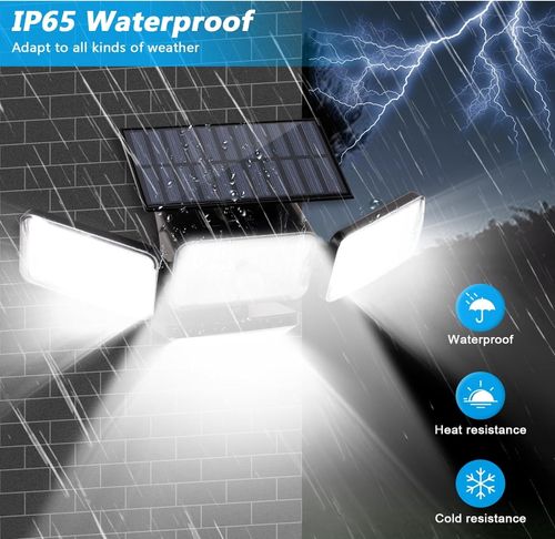 LED Solar Light Outdoor Motion Sensor Body Sensor Adjustable Head IP65 Waterproof Multi-Purpose Solar Wall Sconce