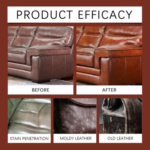 Homonth Leather Cleaning Care Kit Leather Cleaning Spray Nourishing Conditioner Shine Renovation Stain Protection
