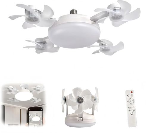 Modern Creative Low Floor Motor 50-60W Ceiling Lamp with Remote Control Simple Quiet Ceiling Fan with LED Lights Home Decor