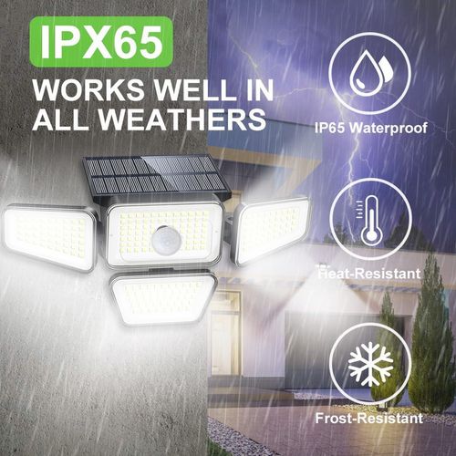 LED Solar Light Outdoor Motion Sensor Body Sensor Adjustable Head IP65 Waterproof Multi-Purpose Solar Wall Sconce