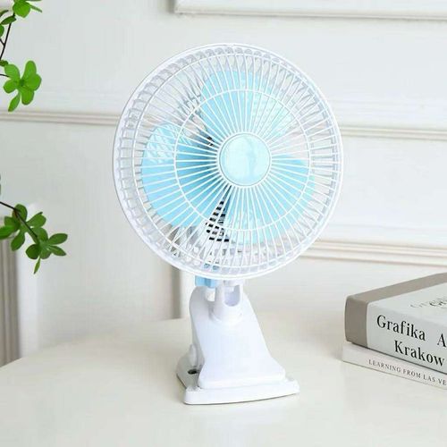 High Quality Portable Plastic Housing Shake Head Three-Leaf Folding Table Clip Fan