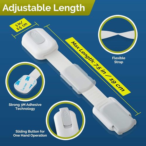 Baby Safety Lock Child Protection Lock Adjustable Belt Length Child Proofing Lock Refrigerator Cabinet Drawer