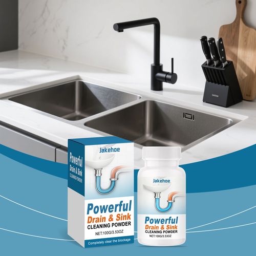 Jakehoe Drain Cleaning Powder Kitchen & Bathroom Drain Cleaner - Descaling, Deodorizing, and Unclogging Powder
