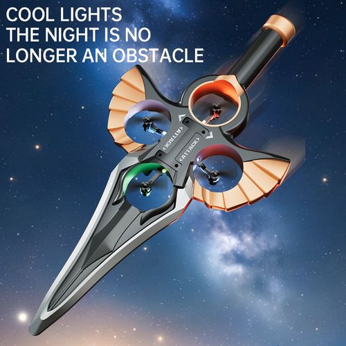 KK 2025 Dual Control RC Toys Glowing Laser Sword and 360 Degree Rolling Drone Foam RC Boys Airplane