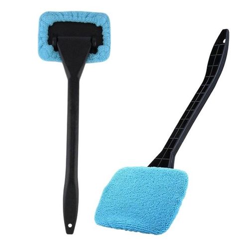 1 Car Windshield Cleaning Brush with 3 Reusable Pads - Universal Automotive Glass Cleaning Tool for Interior, Exterior, Home Glass, and Dirty Car Cleaning