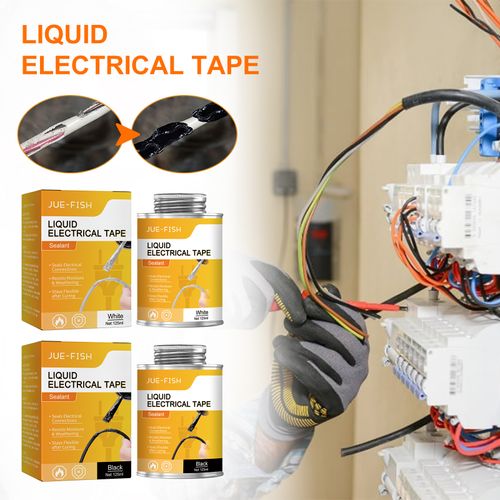 Jue-Fish Liquid Electrical Tape Waterproof Replacement for Heat Shrink Tubing Electrical Tape Liquid Insulation Flame Retardant Tape