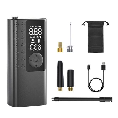 Portable Smart Digital Display Tire Inflator Mini Electric Vehicle Motorcycle Pump with Fast Wireless Charging