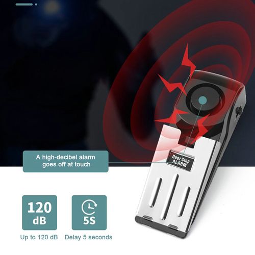 Portable 120dB Security Doorstop Alarm Home Travel Wedge Doorstop Alarm Doorstop
