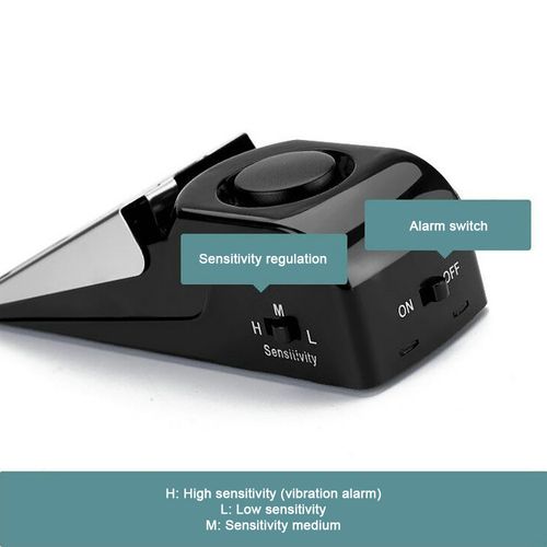 Portable 120dB Security Doorstop Alarm Home Travel Wedge Doorstop Alarm Doorstop