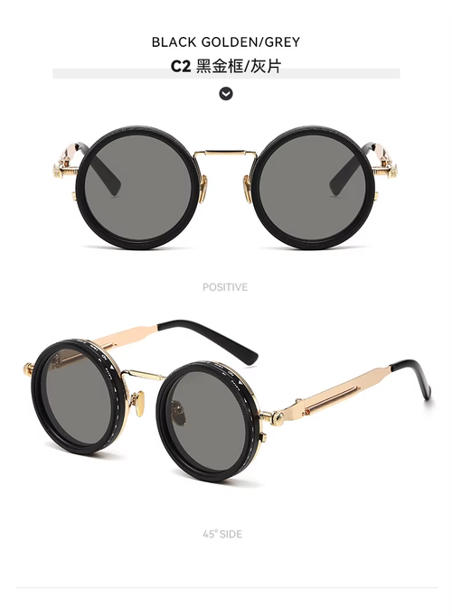 High End 9 Stops Nd Filter Adjustable Tint Sunglasses Uv400 Round Punk Camera Aperture Lens Fishing Driving Polarized Sunglasses