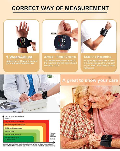 Smart Digital Blood Pressure Monitor Electronic Automatic Wrist Blood Pressure Monitor