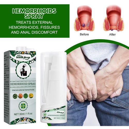 South Moon Herbal Hemorrhoid Spray Fleshball Relief Swelling Hemorrhoid Pain Topical Breakthrough Anal Spray