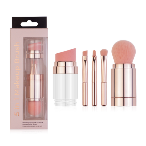 5 in 1 Makeup Brush Portable Makeup Brush Foundation Concealer Eye Shadow Eyebrow Lip Beauty Tool