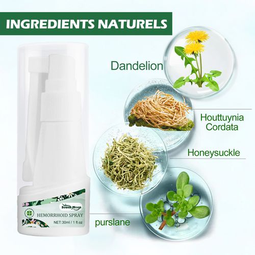 South Moon Herbal Hemorrhoid Spray Fleshball Relief Swelling Hemorrhoid Pain Topical Breakthrough Anal Spray