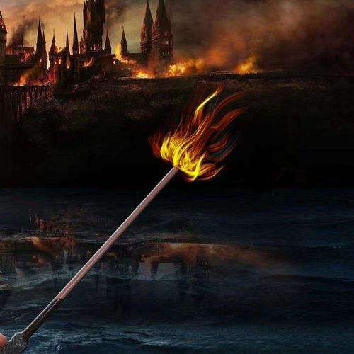 Electronic Fire Flasher Magic Wands Tricks Flame Lighter Wand with Fireball Spray Effect Halloween Costume Cosplay Props
